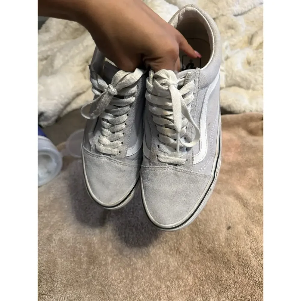 VANS Old Skool Men’s Gray/White Low Top Lace Up Athletic Sneaker